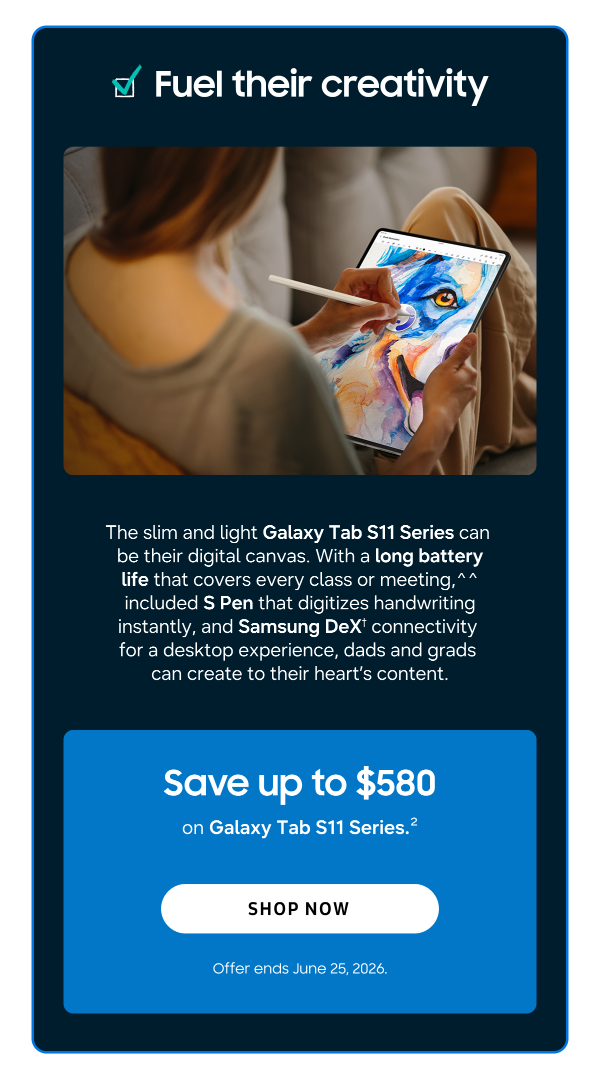 Fuel their creativity | Save up to $580 | Shop Now