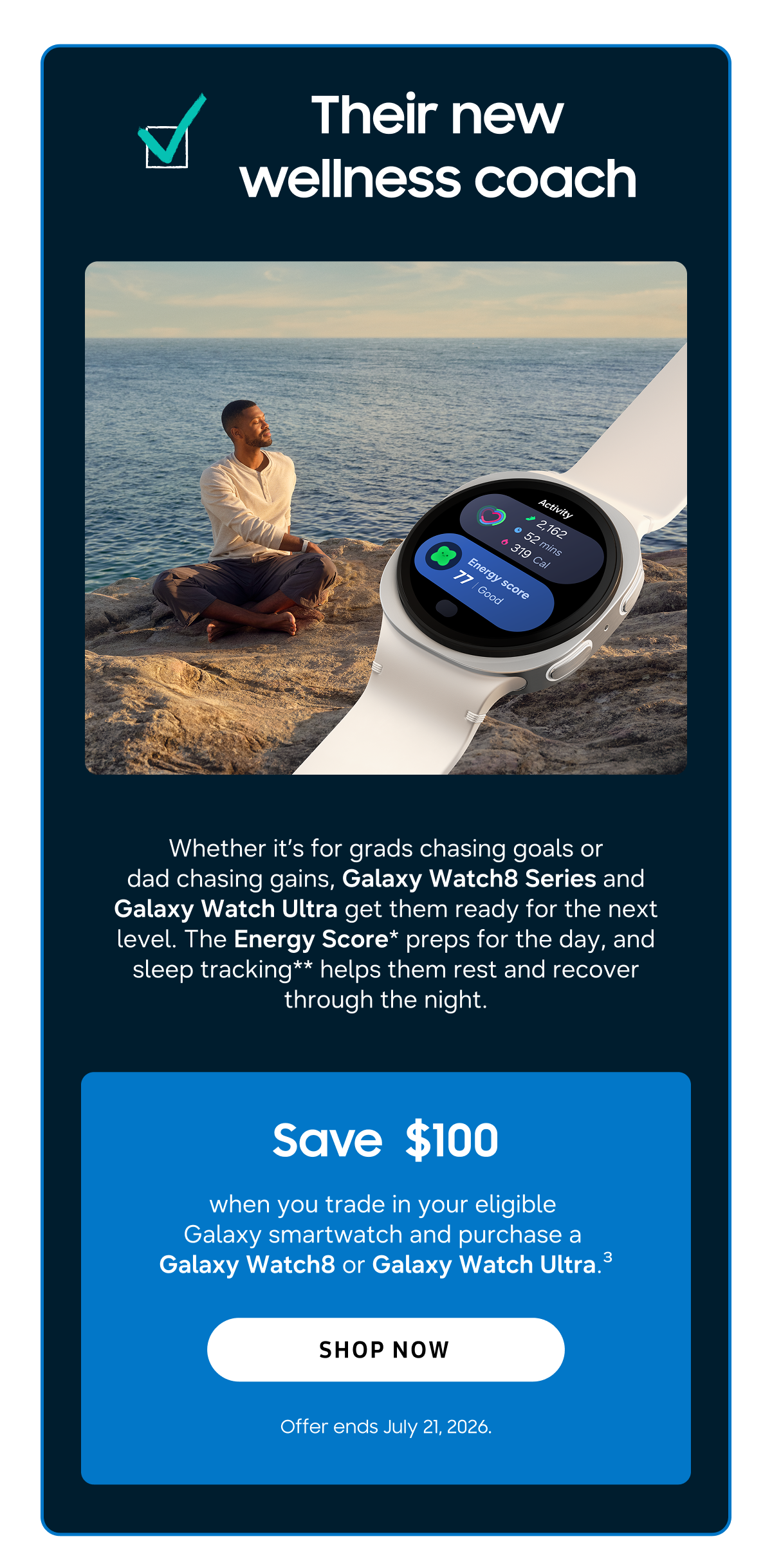 Their new wellness coach | Save up to $100 | Shop Now