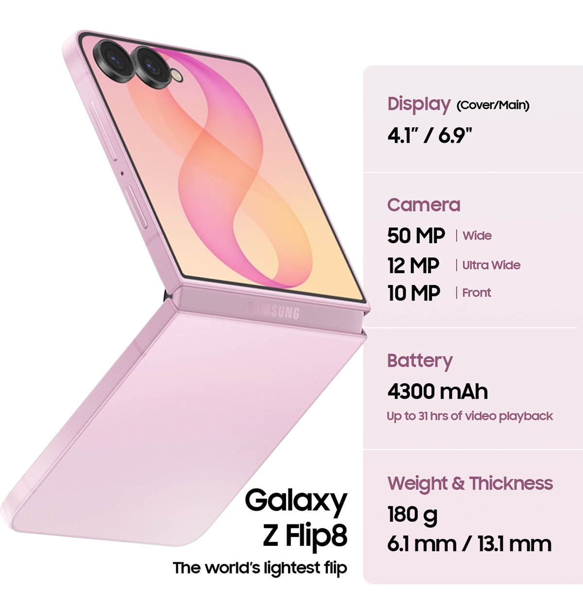 Galaxy Z Flip8 Specs