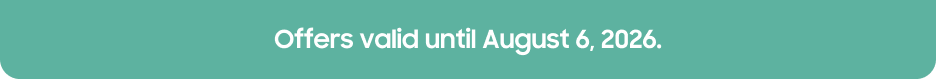 Offers valid until August 6, 2026