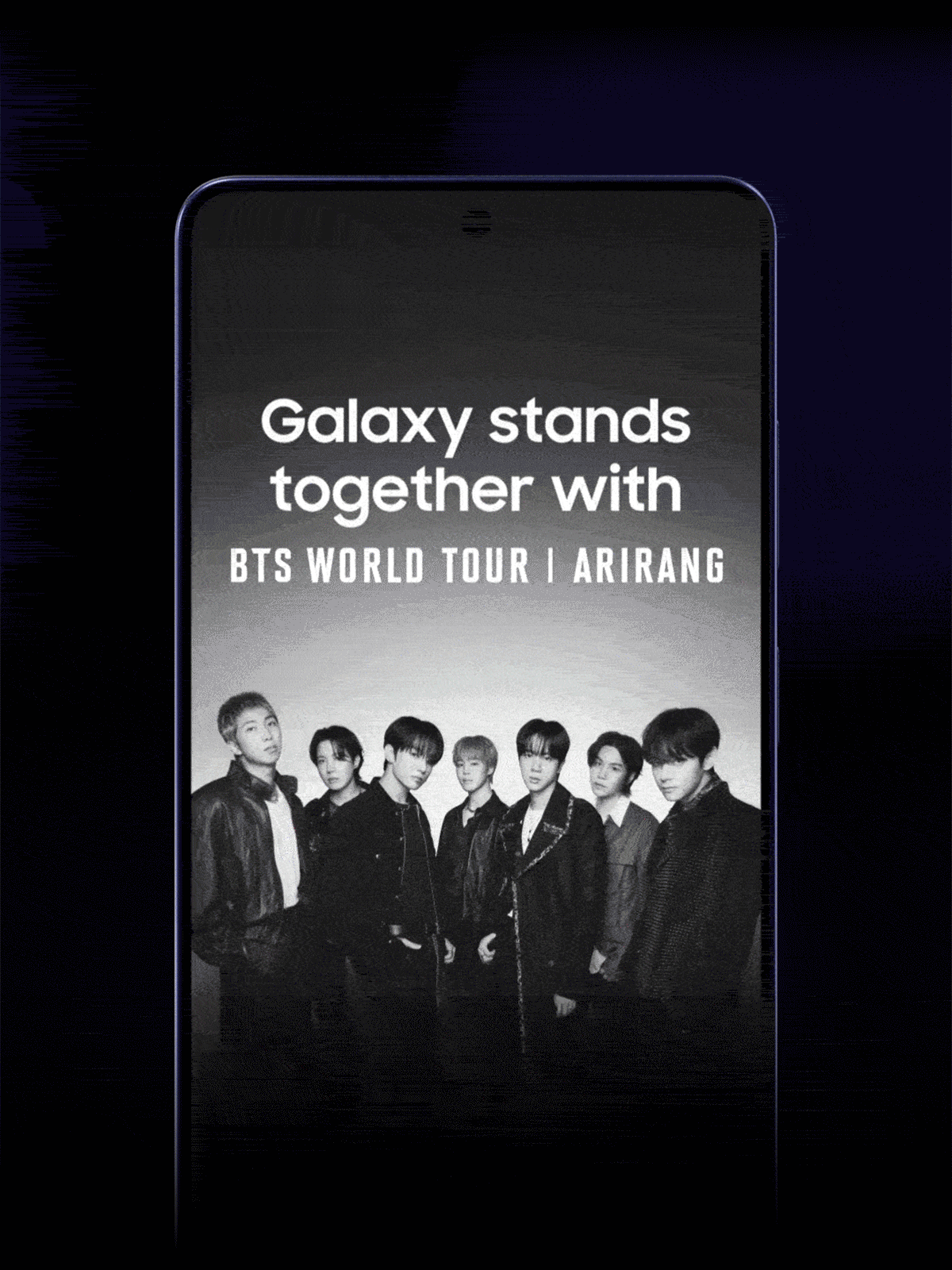 Galaxy stands together with BTS Would Tour | Arirang