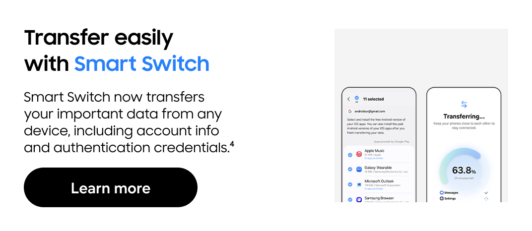 Transfer easily with Smart Switch