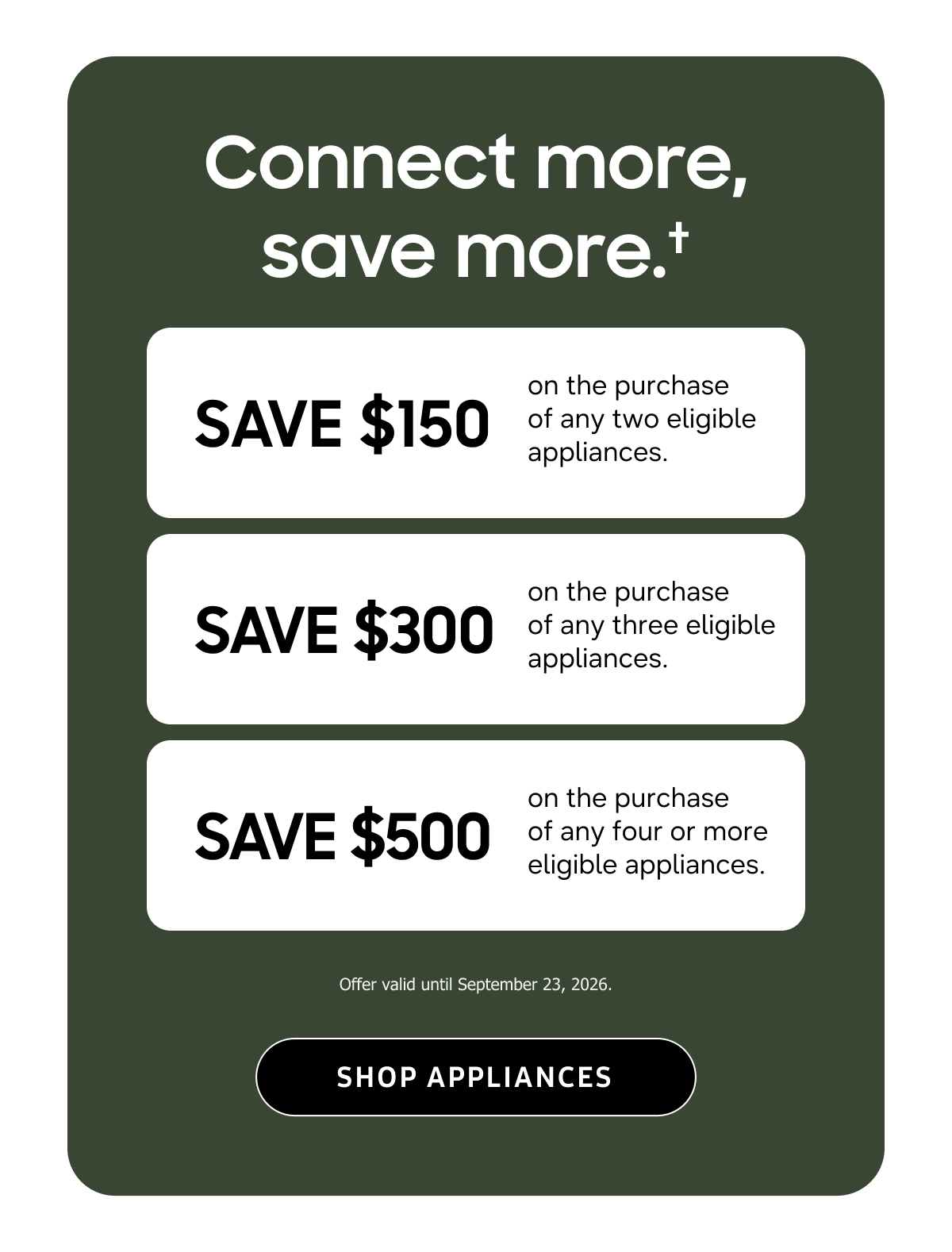Connect more, save more.(†) | Shop Appliances