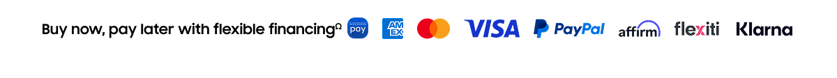 Buy now, pay later with flexible financingΩ