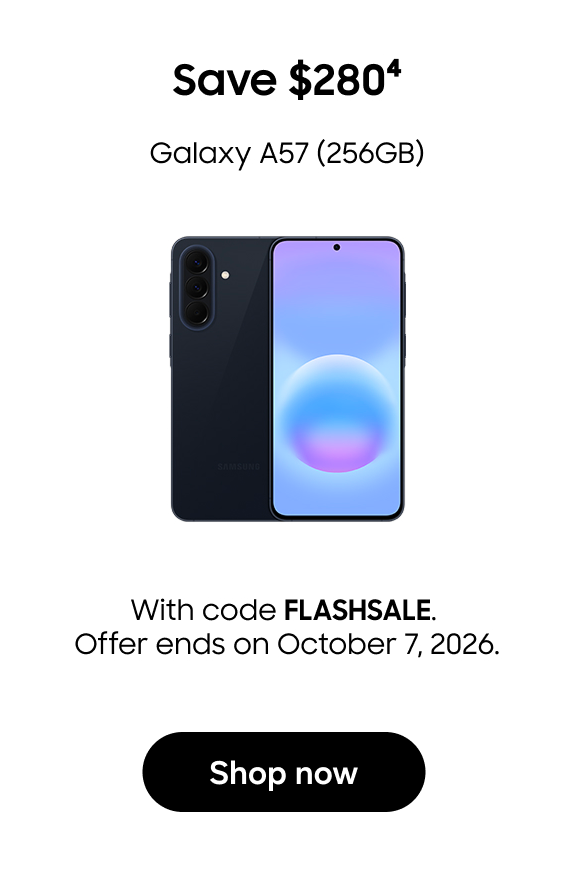 Save $280(4)
Galaxy A57 (256GB) 