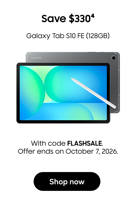 Save $300(4)
Galaxy Tab S10 FE (128GB) 