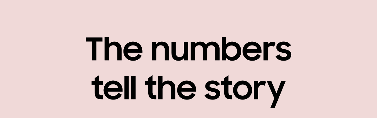 The numbers tell the story