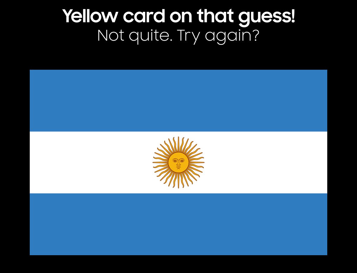 Yellow card on that guess!